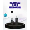 360 Derece Ses Algılamalı Type C Şarjlı Yaka Mikrofonu