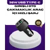 38W Çift Çıkışlı Araç Şarj Cihazı – Type-C ve USB PD Destekli