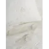 3D Nakışlı Çift Kişilik Saten Nev Takımı Chic Ekru