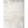 3D Nakışlı Çift Kişilik Saten Nev Takımı Gilded Ekru