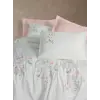 3D Nakışlı Çift Kişilik Saten Nev Takımı Liva Pudra
