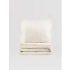 3D Nakışlı Çift Kişilik Saten Nev Takımı Pure Ekru