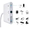3in1 İPhone-İPAD lightning To Kulakılık ve Usb Kamera Okuyucu Otg-(5775)
