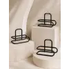 3’lü Yapışkanlı WC Kağıtlığı Siyah Rulo Tutucu Banyo ve Mutfak Kullanımı