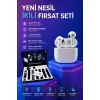 3.Nesil TWS Bluetooth Kulaklık Bluetooth Bağlantılı Akıllı Saat Amoled Ekran Plastik Hasır Kordon