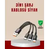 3’ü 1 Arada Hızlı Şarj Kablosu – iOS Android Type-C Uyumlu