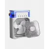 3’ü 1 Arada Mini Klima Fan USB Şarjlı, 7 Renk Gece Lambalı ve Nemlendirici