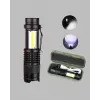 4 Modlu USB Şarjlı LED El Feneri Kamp ve Outdoor
