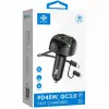 45W PD + QC3.0 Araç Şarj Aleti – Type-C & Lightning Kablolu Arbaks ARB-618