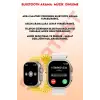 49mm Gümüş Kasa Kilitli Vidalı Turuncu Silikon Kordon SIM Kartlı GPS Nabız Sensörlü Akıllı Saat