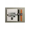 49mm Gümüş Kasa Kilitli Vidalı Turuncu Silikon Kordon SIM Kartlı GPS Nabız Sensörlü Akıllı Saat
