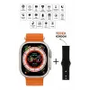 49mm Gümüş Kasa ve Turuncu Çelik Kordonlu Akıllı Saat - Nabız, GPS, Uyku Takibi Özellikli