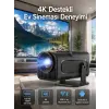 4K Android Smart Wi-fi Çift Kollu Projeksiyon Game Box Kumandalı Taşınabilir Yeni Nesil