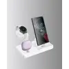 4’lü Kablosuz Şarj Standı iPhone Watch ve AirPods Çoklu Şarjlı