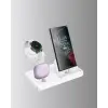 4’lü Kablosuz Şarj Standı iPhone Watch ve AirPods Çoklu Şarjlı