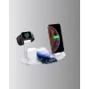 4’lü Kablosuz Şarj Standı iPhone Watch ve AirPods Çoklu Şarjlı