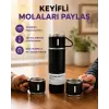 500 ml Isı Korumalı Çelik Termos ve Bardak Seti | Silikon Tabanlı, Şık ve Pratik