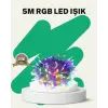 50’li LED Şeffaf Kablolu 5 m Aydınlatma Işık Süsleme Led