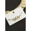 6 Adet Kelebek Zirkon Taşlı Küpe