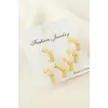 6 Adet Yarım Halka Küpe 1 cm