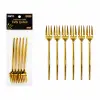 6 Parça Tatlı Çatalı Seti - 13 cm - Gold Renk