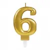 6 Rakam Mum Gold Renk Bx40
