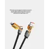 65W 4’ü 1 Arada Örgülü Hızlı Şarj Kablosu USB-C USB-A Çoklu Şarj Dayanıklı