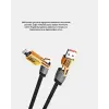 65W Çoklu Şarj Kablosu 4’ü 1 Arada Örgülü Hızlı Veri Aktarım USB-C USB-A