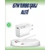 67 Watt Çift Turbo Şarj Adaptörü  Reno 4 5 6 Uyumlu