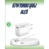 67 Watt Çift Turbo Şarj Adaptörü  Reno 4 5 6 Uyumlu