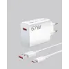 67 Watt Çift Turbo Şarj Adaptörü  Reno 4 5 6 Uyumlu
