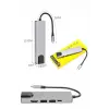Usb Type-c Hub Dönüştürücü Çevirici Çoklayıcı Macbook Çevirici 8 Portlu
