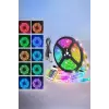 Yeni Nesil RGB Işıklı 10Metre Şerit Led Kumandalı Şarj Edilebilir