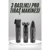 Dijital Göstergeli 3 Başlıklı Tıraş Makinesi Islak Kuru Lazer Öncesi Günlük
