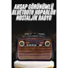 Nostaljik Görünümlü Ahşap Radyo TF SD USB Girişli Led Fener Işıklı