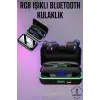 Powerbank Özellikli Kablosuz Bluetooth Kulaklık RGB Işıklı