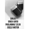 tıraş makinesi Sinek Kaydı Paslanmaz Çelik Taşınabilir Şarjlı