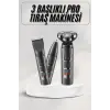 Yüksek Performanslı 3 Başlıklı Profesyonel Şarjlı Islak ve Kuru Kullanıma Uygun