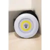 Spot Lamba Led Işık 3lü Uzaktan Kumandalı Pilli Yapışkanlı Kablosuz