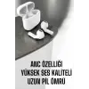 Yeni Nesil Pro Bluetooth Kulaklık Uzun Pil Ömrü Beyaz