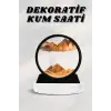 7 Inç Mavi Orta Boy Dekoratif Yuvarlak Şık Kum Tablosu Modern Dekoratif Süs