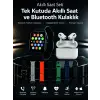 7 Kordonlu Akıllı Saat ve Bluetooth Kulaklık Seti Nabız Takibi, Bildirimler ve Spor Modları