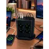 8li Dikey Çoklu Priz 4 USB 2 Type-C Akım Korumalı Anahtarlı Priz