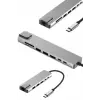 8 Portlu Macbook Çevirici Type C Hub  SD TF USB Çoğaltıcı Ethernet