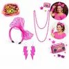 80’ler 90’lar Neon Pembe Parti Seti – Kolye Küpe Taç Bx40