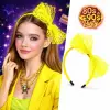 80’ler 90’lar Neon Sarı Dantel Taç Fiyonklu Bx40