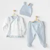 AC25646 Bunny Bear 3Lü Zıbın Set Blue