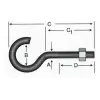 Açık Metrik Kanca M5 / 21x80 - 100 Adet
