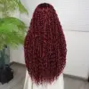 Afro Daa Koyu Kızıl Fiber Sen T Tül Peruk
