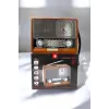 Ahşap Görünümlü Retro Bluetooth Radyo USBAUX Ve SD Kart Girişli